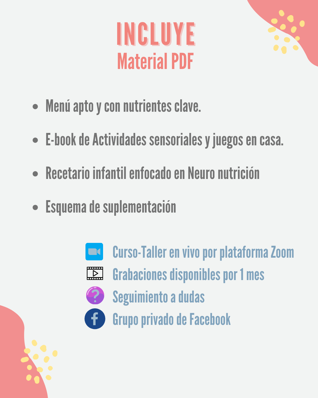 Curso Neuronutrición para niños con TDA, TDAH, AUTISMO (GRABADO)