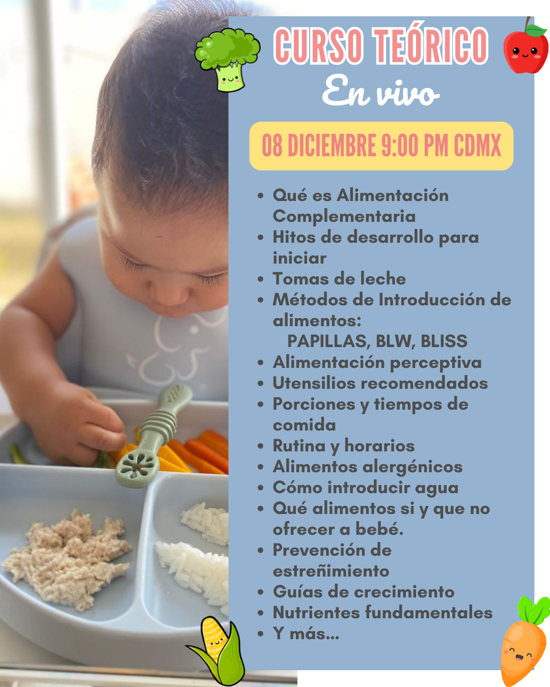 Curso en línea: Cómo iniciar Alimentación Complementaria RENOVADO ¡EN VIVO!