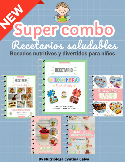 Super combo "Recetarios saludables" para niños