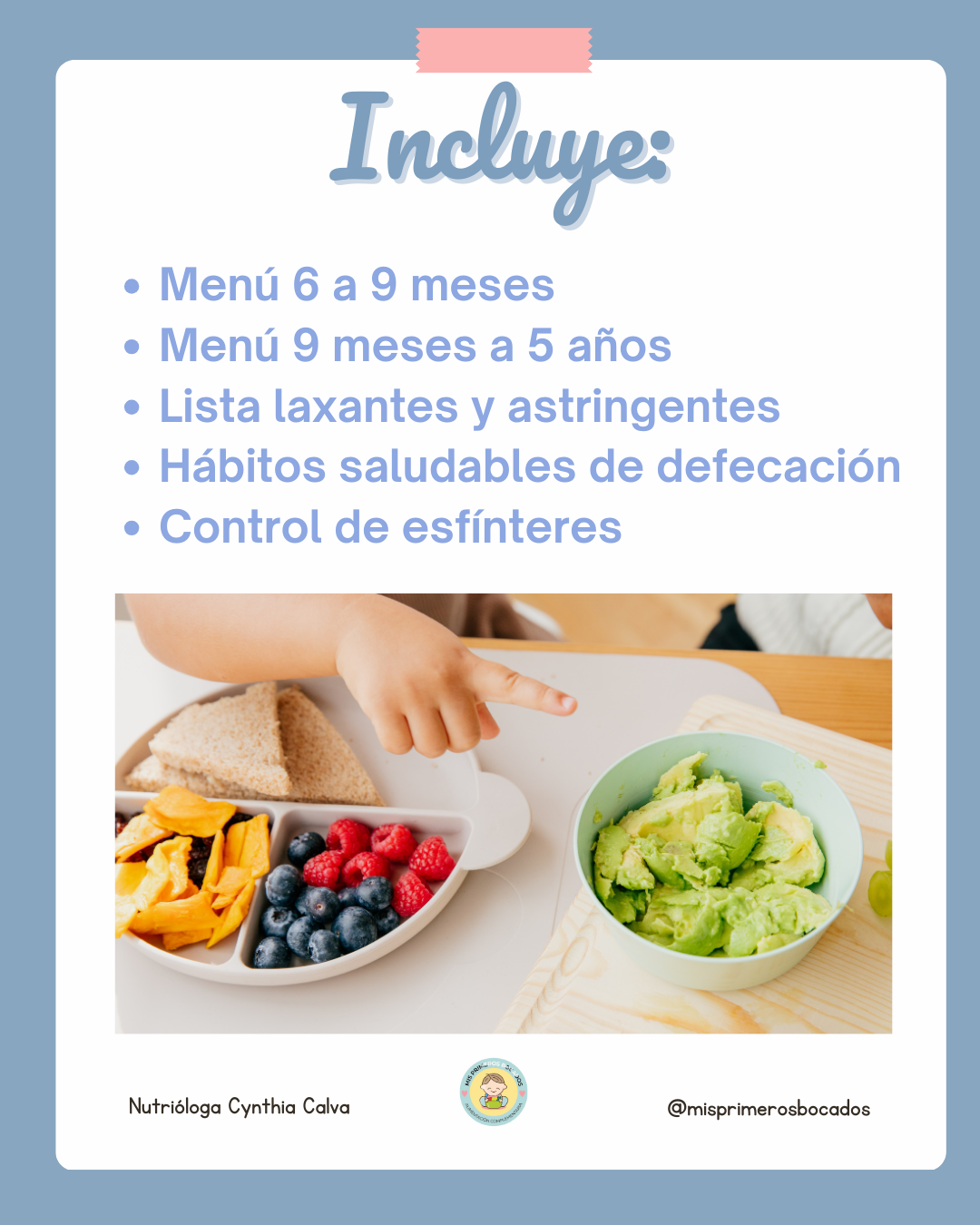 Menú Alimentación contra estreñimiento infantil