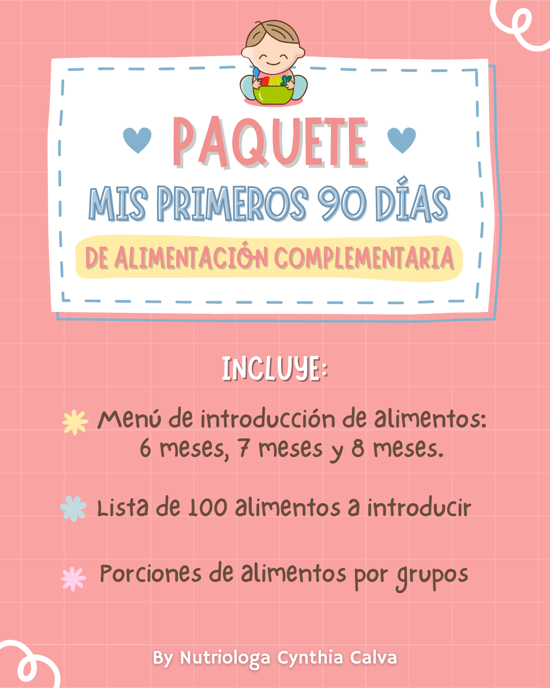 Menús "Mis primeros 90 días de alimentación complementaria"