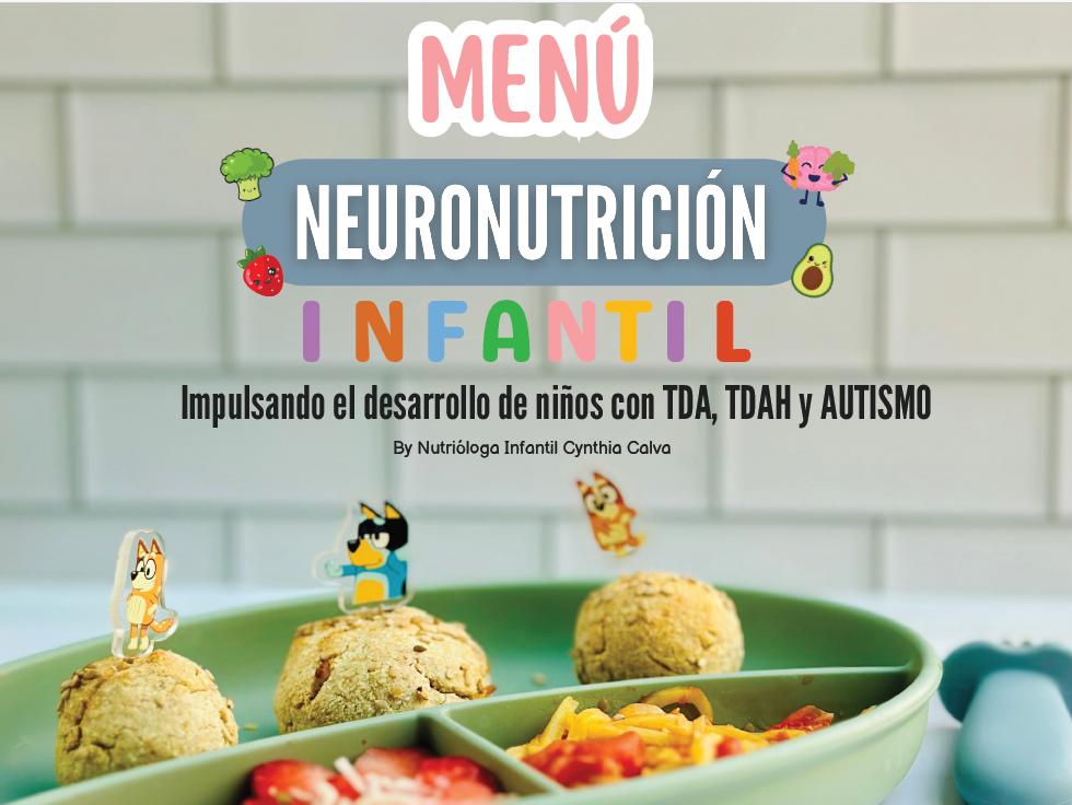 RECETARIO + MENÚ + E-BOOK SENSORIAL AUTISMO, TDA, TDAH