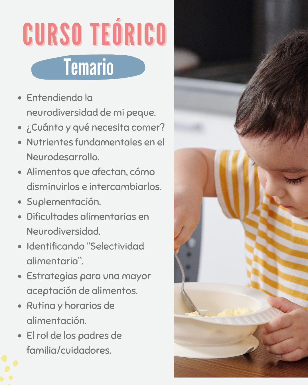 Curso Neuronutrición para niños con TDA, TDAH, AUTISMO