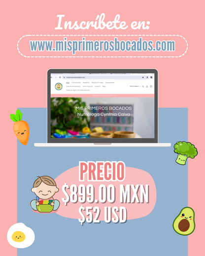 Curso en línea: Cómo iniciar Alimentación Complementaria RENOVADO ¡EN VIVO! MAYO
